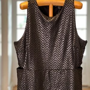 NWT Forever 21, Silver dress, tulip hem